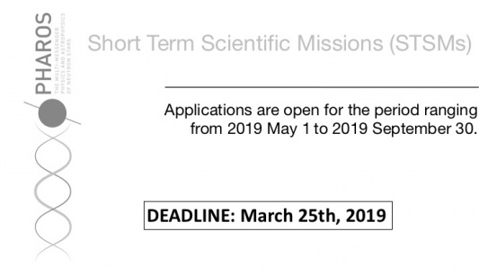 PHAROS Open Call for Short Term Scientific Missions (STSMs)